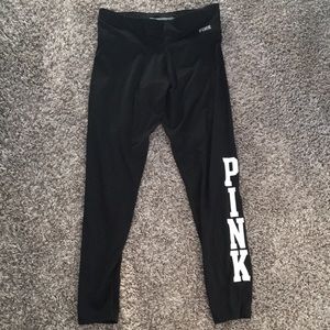 Victoria’s Secret pink black yoga pants